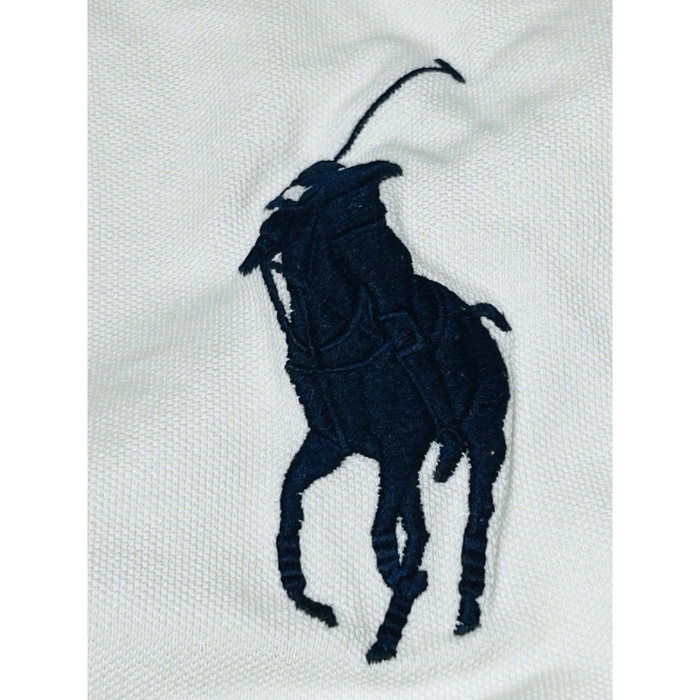 Polo Ralph Lauren Men's 3XB Big Pony Polo Shirt Colorblock White Navy Red 3XB - Picture 4 of 8
